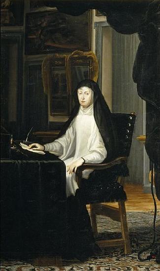 Miranda, Juan Carreno de La reina Mariana de Austria de luto oil painting picture